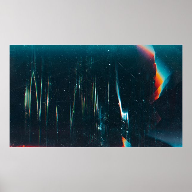 Grunge abstrakter Hintergrund. beschädigter Bildsc Poster (Vorne)