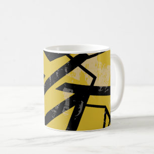 Grunge abstraktes geometrisches Design Kaffeetasse