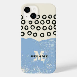 Grunge aesthetic abstract minimal Monogram Case-Mate iPhone 14 Hülle