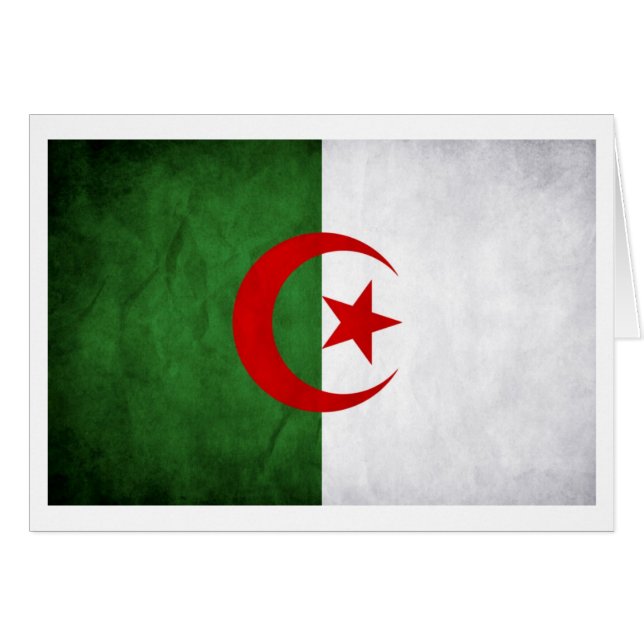 Grunge Algeria Flag (Vorderseite (Horizontal))