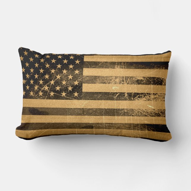 Grunge American Flag 3 Lendenkissen (Vorderseite)