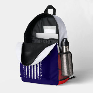 Grunge American Flag  Bedruckter Rucksack