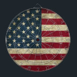 Grunge American Flag Dartscheibe<br><div class="desc">Grunge American Flag Design.Perfektes Geschenk für Zuhause,  Büro oder Dekoration.</div>