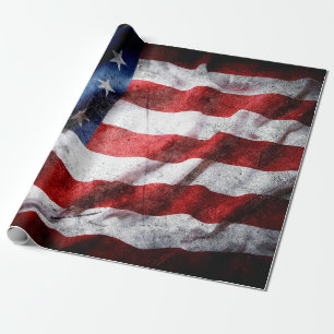 Grunge American Flag Geschenkpapier