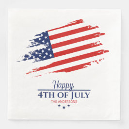 Grunge American Flag Happy 4. Juli ID104 Serviette