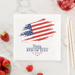 Grunge American Flag Happy 4. Juli ID104 Serviette