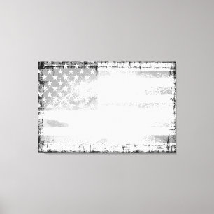 Grunge American Flag Leinwanddruck