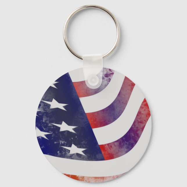 Grunge American Flag Schlüsselanhänger (Vorderseite)