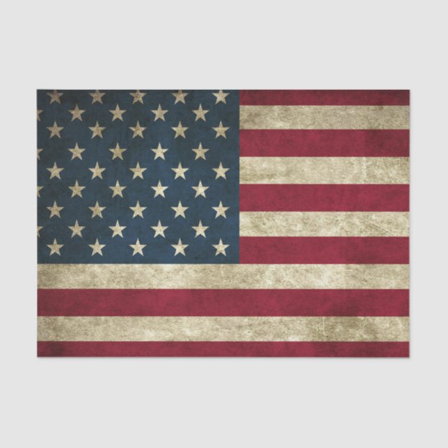 Grunge American Flag Seidenpapier (Vorderseite)