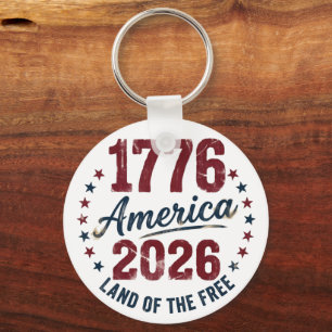 Grunge Amerika 1776 - 2026 Land der Freien  Schlüsselanhänger