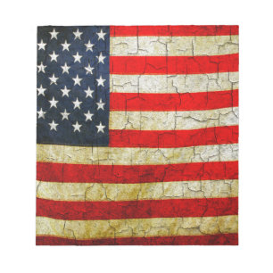 Grunge-Amerika-Flagge Notizblock