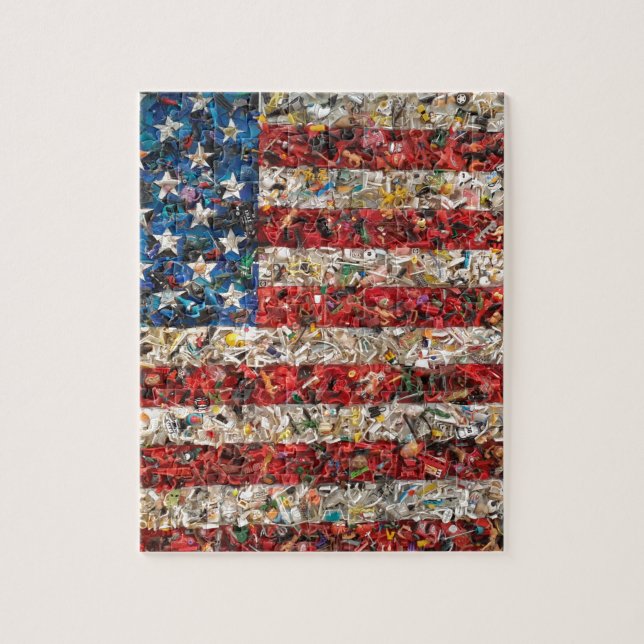 grunge amerikanische Flagge (Vertikal)