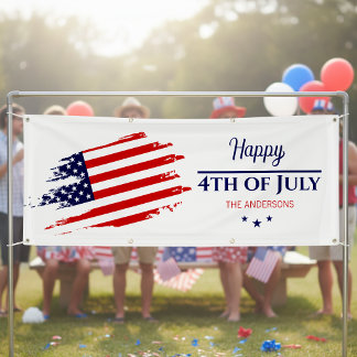Grunge Amerikanische Flagge Frohes 4. Juli ID1104 Banner