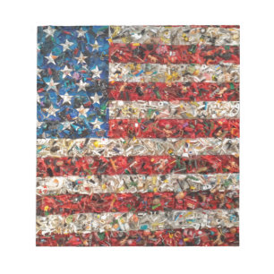 grunge amerikanische Flagge Notizblock