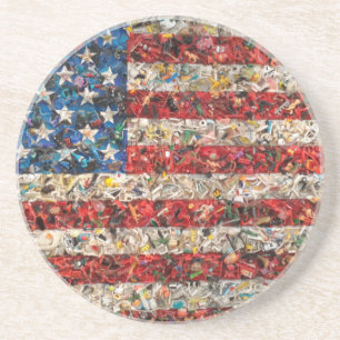 grunge amerikanische Flagge Untersetzer