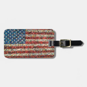 grunge-amerikanischer-Flagge-Tasche-Gepäckanhänger Gepäckanhänger