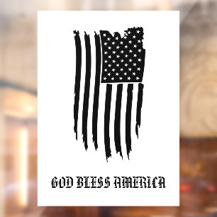 * Grunge AP16 USA Flag Patriotic God Bless America Fensteraufkleber
