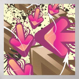 Grunge Arrows Poster