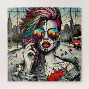 Grunge Art   Gebrochene Frau Abstrakt