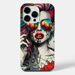 Grunge Art Gebrochene Frau Abstrakt iPhone 14 Pro Max Hülle