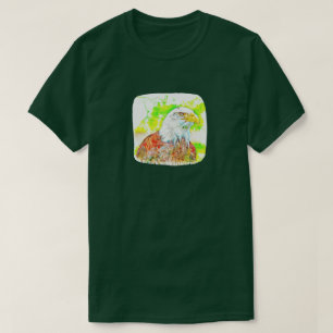 Grunge Art Weißkopfseeadler T-Shirt