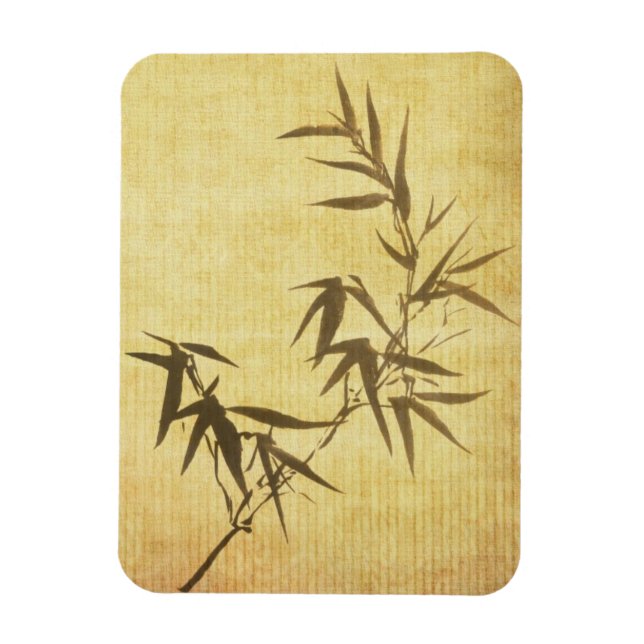 Grunge Bamboo Papier Hintergrund Magnet (Vertikal)
