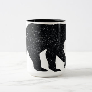 Grunge-Bärn-Tasse Zweifarbige Tasse