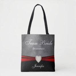 Grunge Black, Gray and Red Team Bridge Tasche