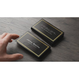 Grunge Black Metal und Gold Foil Border Consultant Visitenkarte