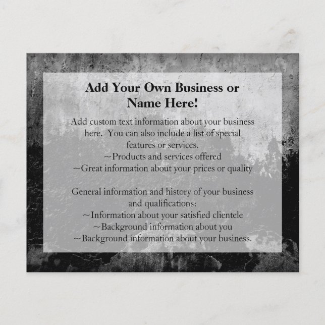 Grunge Black Paint Imitate beenden Design Flyer (Vorne)