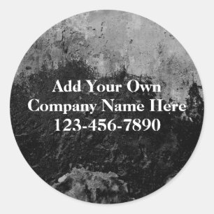 Grunge Black Paint Imitate beenden Design Runder Aufkleber