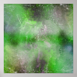 Grunge Blended Color Background - Limettengrün Poster