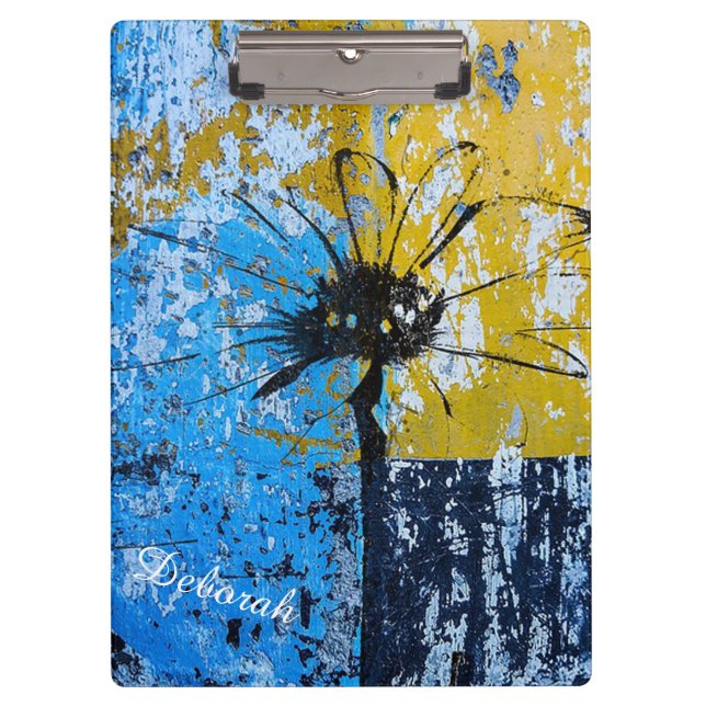 Grunge-Blume Klemmbrett (Vorderseite)