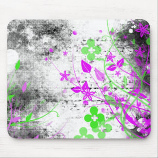 Grunge-Blumen Mousepad