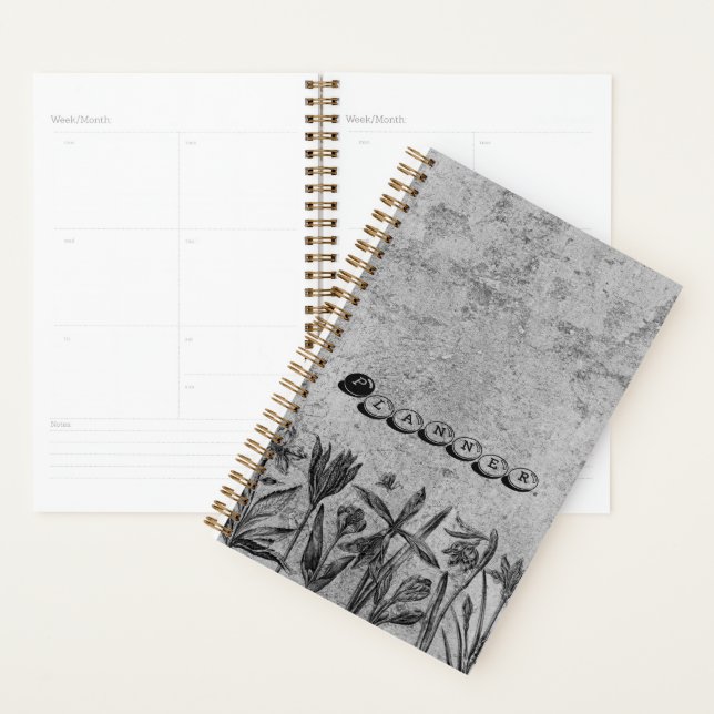 Grunge-Blumenplanerbuch Planer (Anzeige)