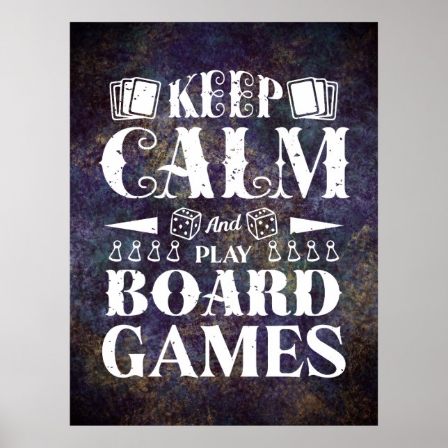 Grunge Board Games Wall Decoder Poster (Vorne)