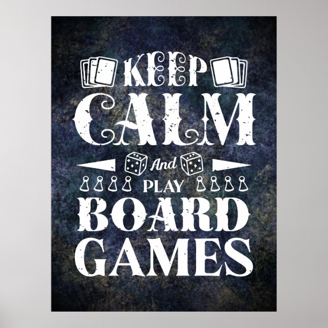 Grunge Board Games Wall Decoder Poster (Vorne)