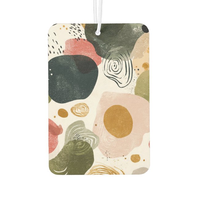 Grunge Boho Pattern - Air Freshener Autolufterfrischer (Rückseite)