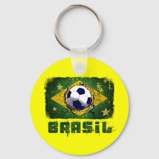 Grunge brazil-Geschenke für Fußball Schlüsselanhänger