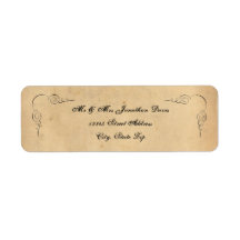 Grunge Brown Paper - Rücksendeadressen-Aufkleber