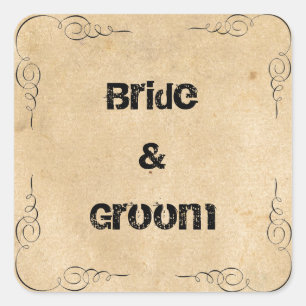 Grunge Brown Paper Stickers