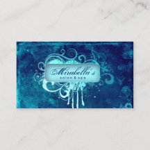 Grunge Business Card Blume Salon Wellness-Center B