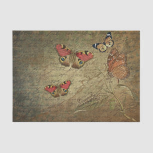 Grunge Butterfly Decoupage Seidenpapier