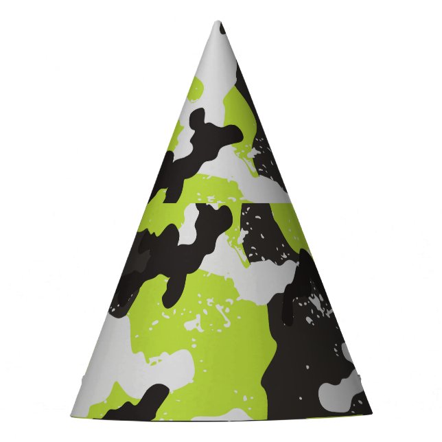 Grunge Camouflage Vintager Hintergrund Partyhütchen (Vorderseite)
