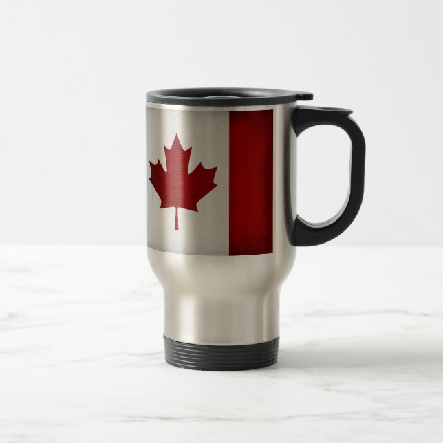 Grunge Canadian Flag Reisebecher (Rechts)