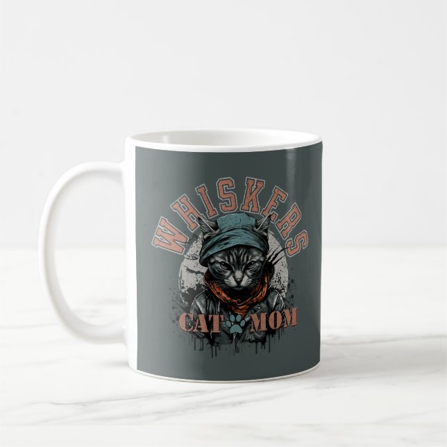 Grunge Cat Mama Kaffeetasse (Links)