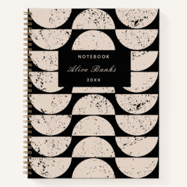 Grunge Circles & Script Name Notizbuch