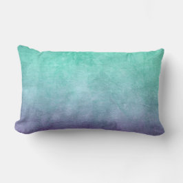 Grunge Colors - Aquamarin und Lila Lendenkissen