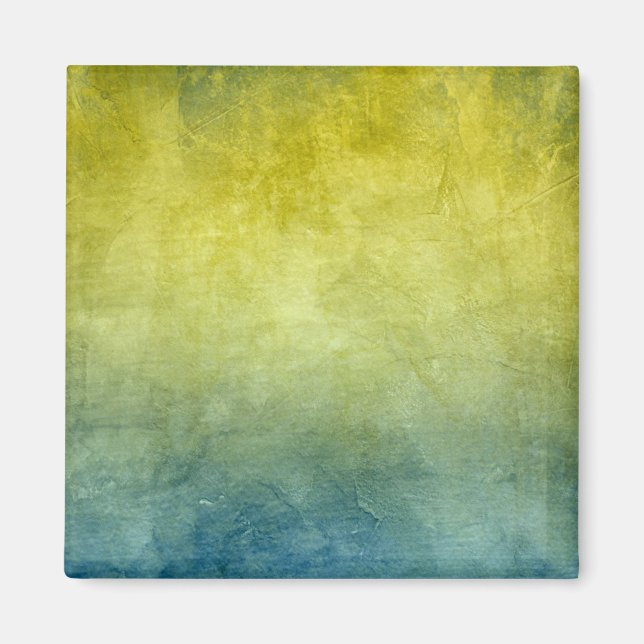 Grunge Colors - Gelb & Blau Magnet (Vorne)