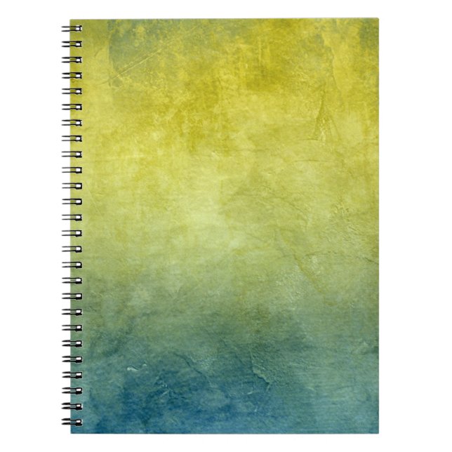 Grunge Colors - Gelb & Blau Notizblock (Vorderseite)